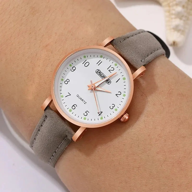 KIT Relógio + Pulseira + Colar + Brinco + Anel butterfly